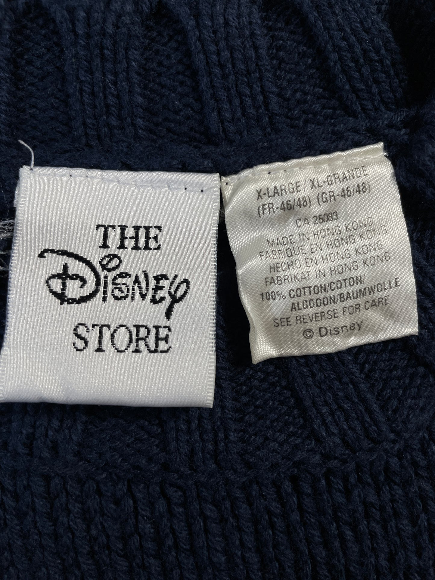 00' DISNEY WINNIE THE POOH Size XL Vintage Cotton Knitwear / E4159K