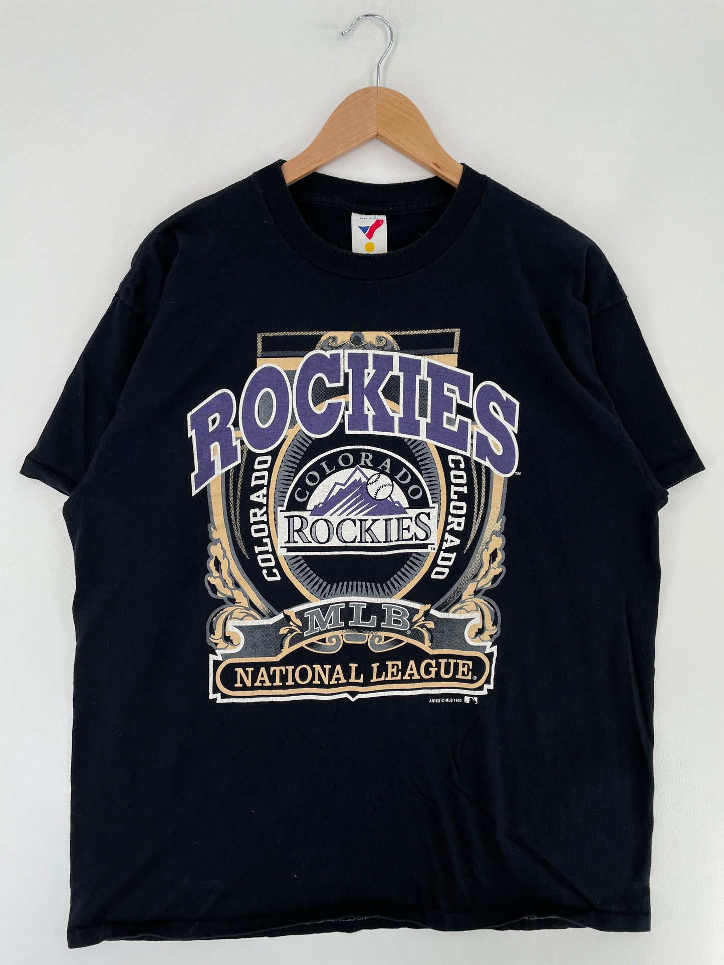 1993 COLORADO ROCKIES Made in USA Size XL Vintage MLB T-Shirt / E5512T