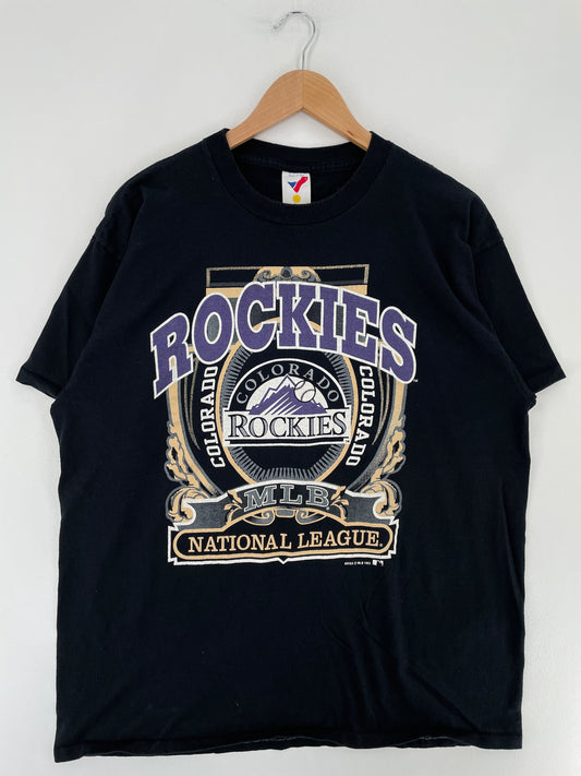 1993 COLORADO ROCKIES Made in USA Size XL Vintage MLB T-Shirt / E5512T