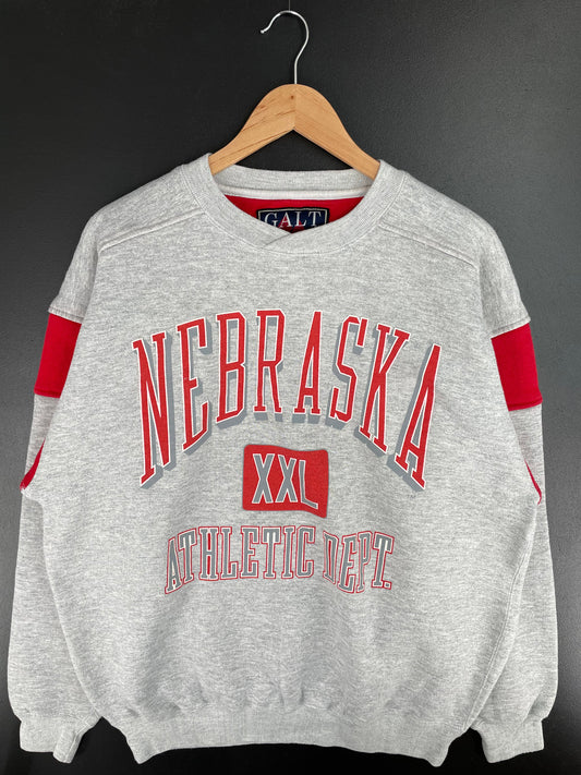 00' NEBRASKA Size L Vintage College Sweat-shirt / E2963S