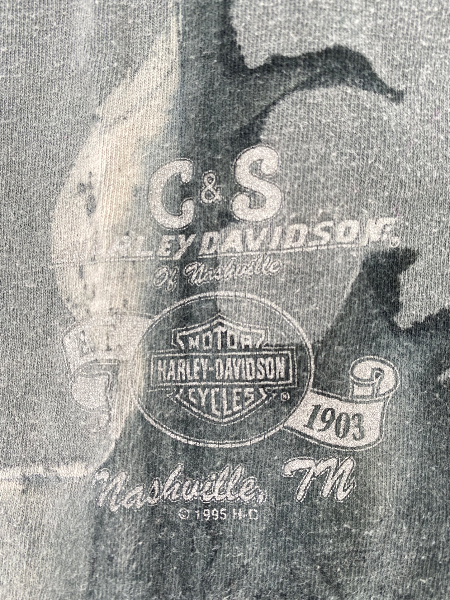 1995 HARLEY DAVIDSON Size XL Vintage T-Shirt / E2789T