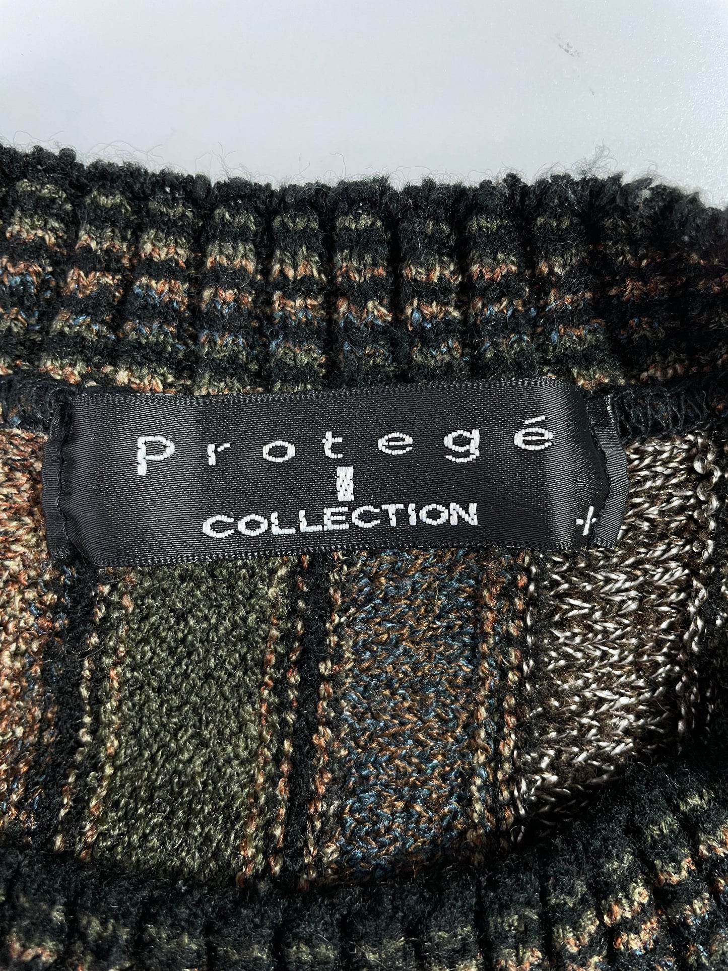 Vintage 3D COOGI-Style PROTEGE Made in USA Size L Acrylic Knit Sweater / E6280K