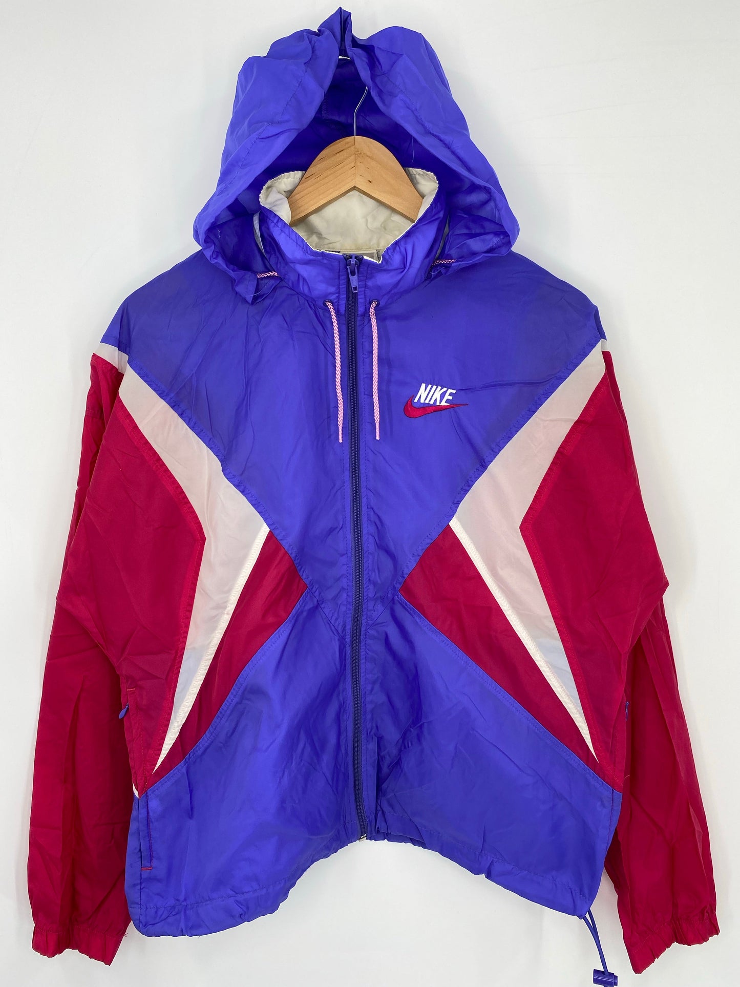 .90’s NIKE Size Ladies M Vintage Zip-up Nylon Jacket / A8204