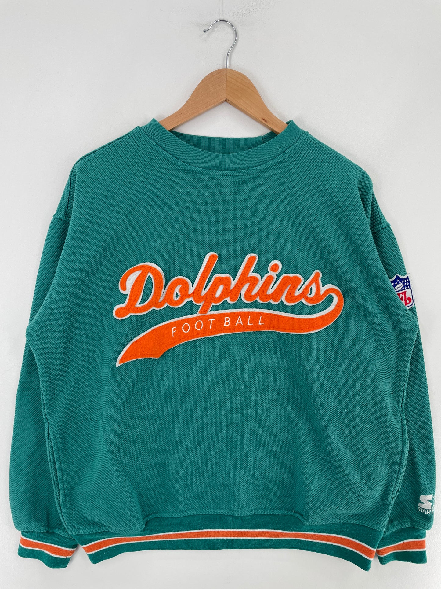 90’s STARTER x MIAMI DOLPHINS Size L Vintage NFL Sweat-shirt / E3144S