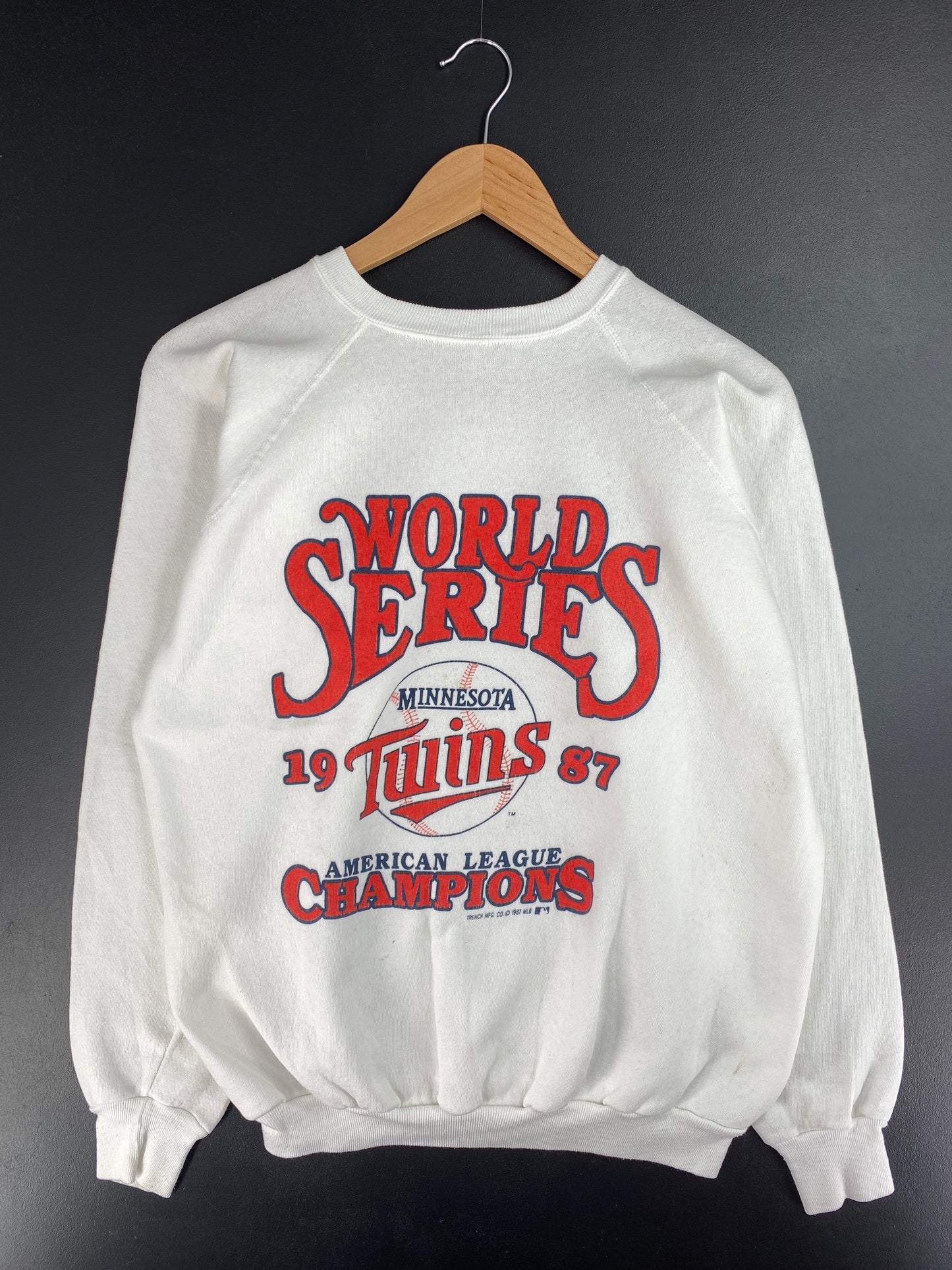 1987 MINNESOTA TWINS (No tag) Approx. Size M MLB Sweat-shirt / E540