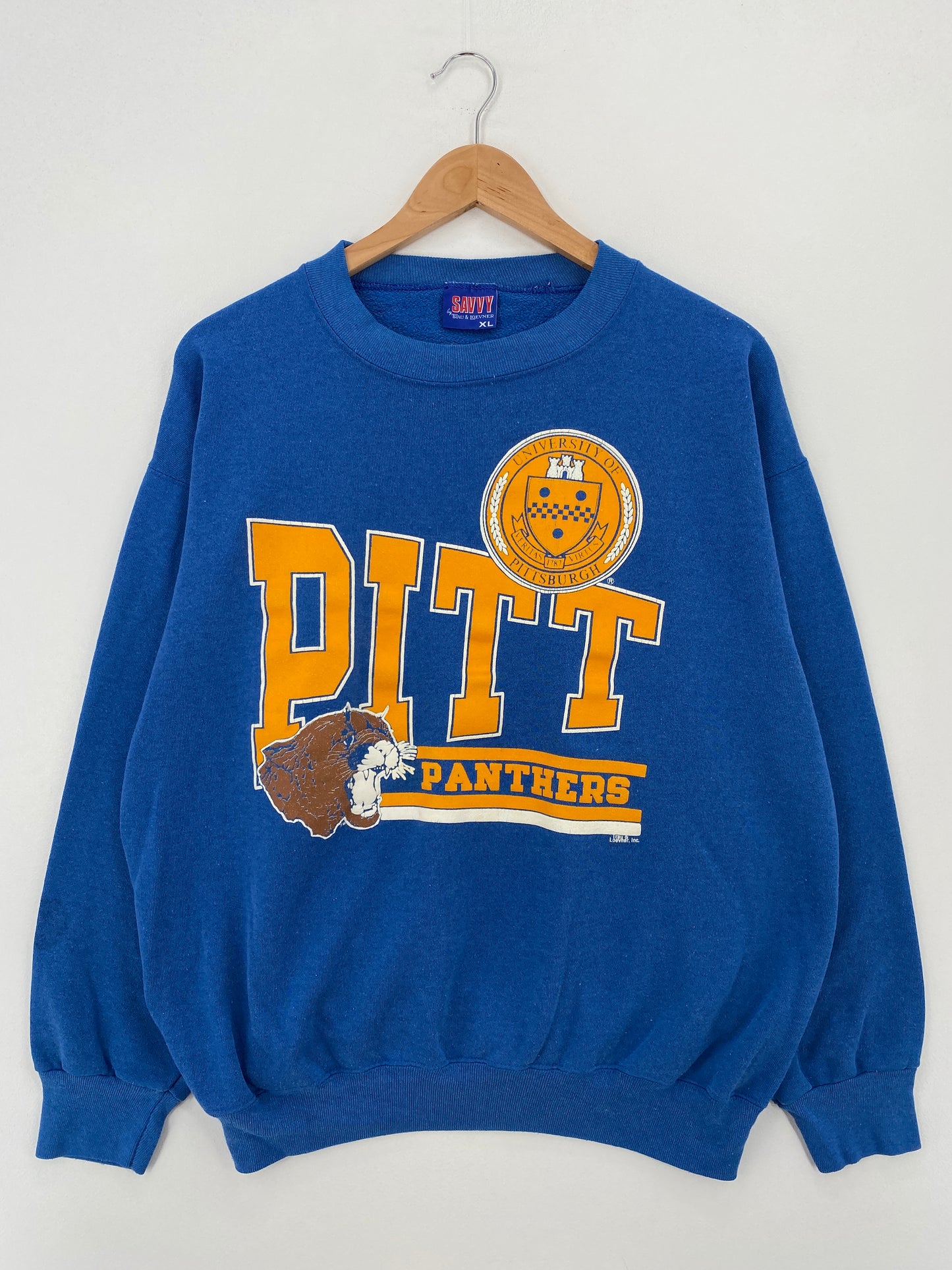 90's UNIVERSITY OF PITTSBURGH Made in USA Size XL Vintage College Sweat-Shirt / A7454