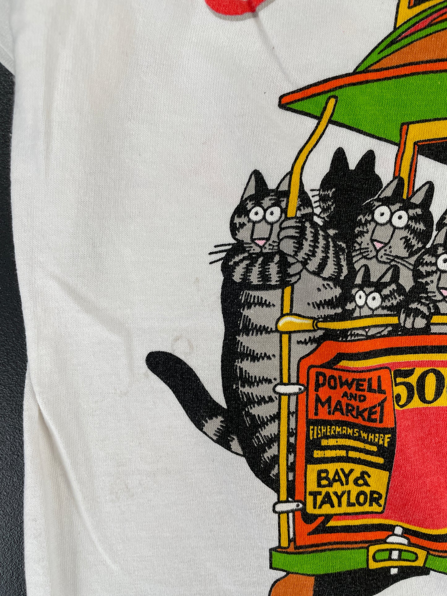 .90's SAN FRANCISCO KLIBAN CATS Made in USA Size S Vintage T-Shirt / E5202T