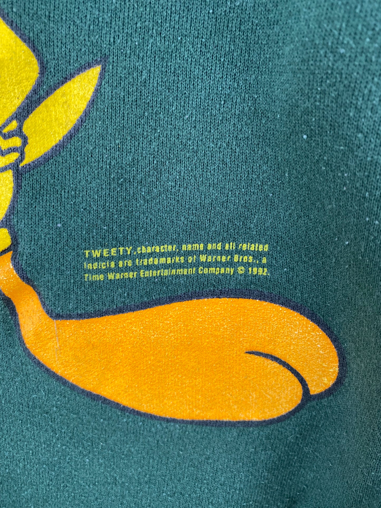 1992 LOONEY TUNES TWEETY Size XL Vintage Sweat-shirt / A902