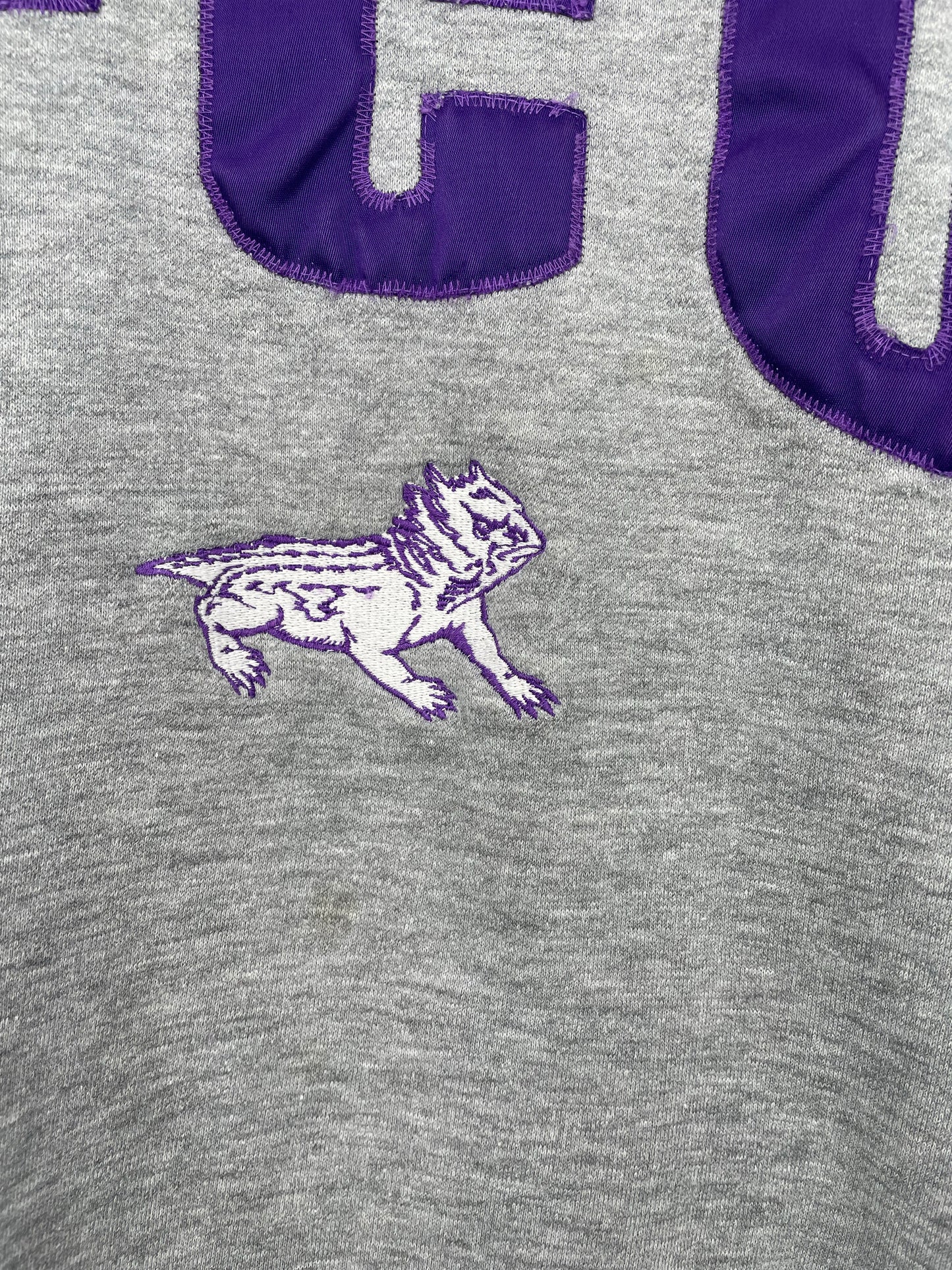 90’s STARTER TEXAS CHRISTIAN UNIVERSITY Size No Tag(Approx.XL) College Sweat-Shirts/ K9711