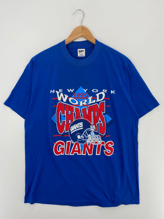 1990 NEW YORK GIANST Size XL Vintage NFL T-shirt / A4439