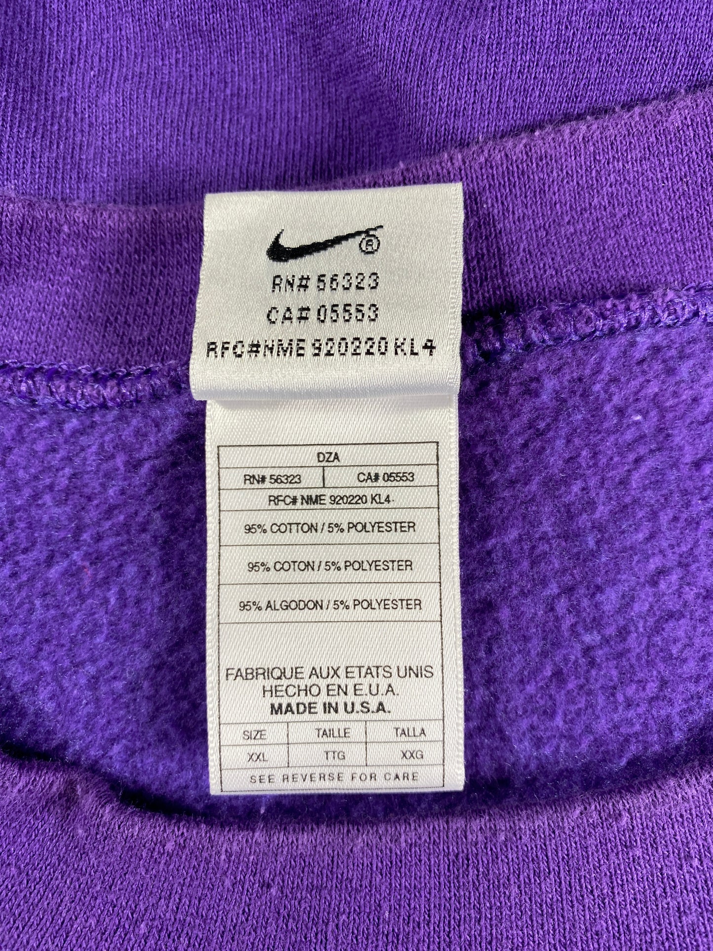 90’s NIKE MINI SWOOSH Made in USA Size XL Vintage Sweat-shirt / E6256S