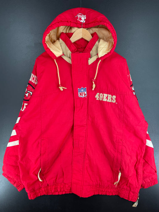 00' STARTER x SAN FRANCISCO 49ERS Size L Vintage NFL Padded Nylon Jacket / E3360N