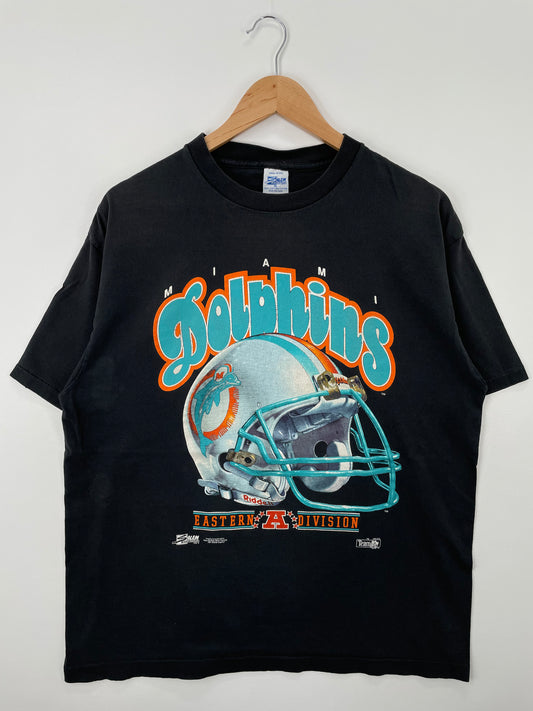 1992 SALEM x MIAMI DOLPHINS Made in USA Size XL Vintage NFL T-shirt / A1279