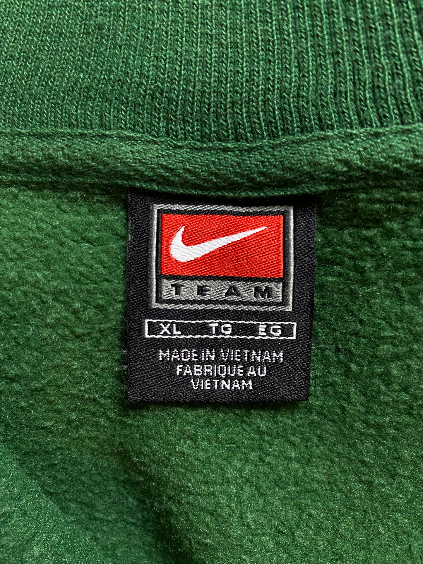 00' NIKE MICHIGAN STATE Size XL Vintage College Half-Zip Sweat-shirt / A1949
