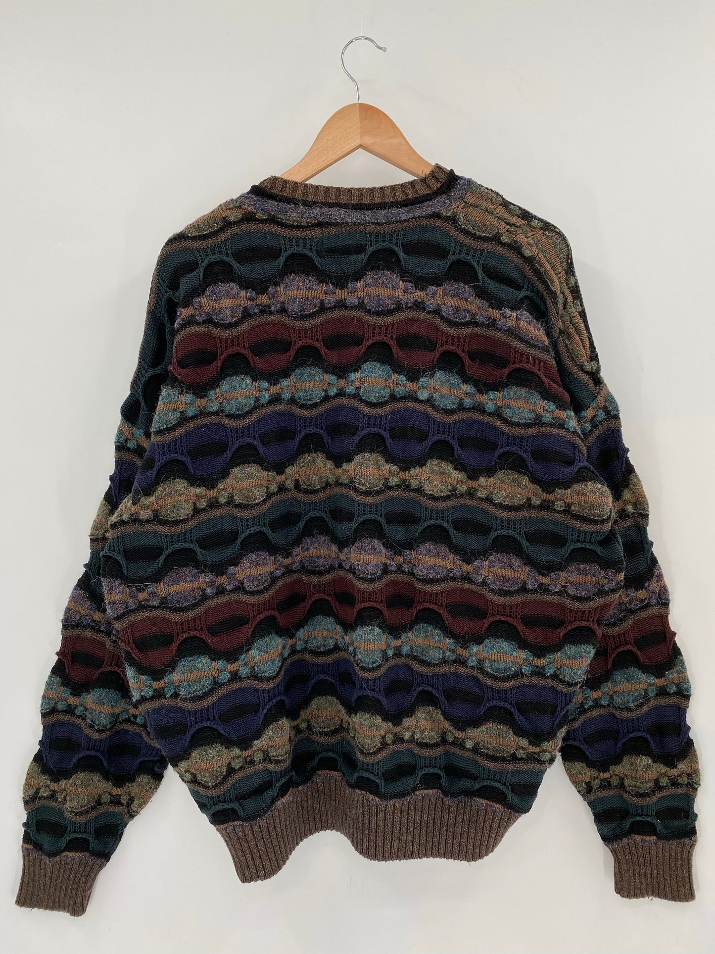Vintage 3D COOGI-Style Made in USA Size XL Cotton Knit Sweater/ A7906