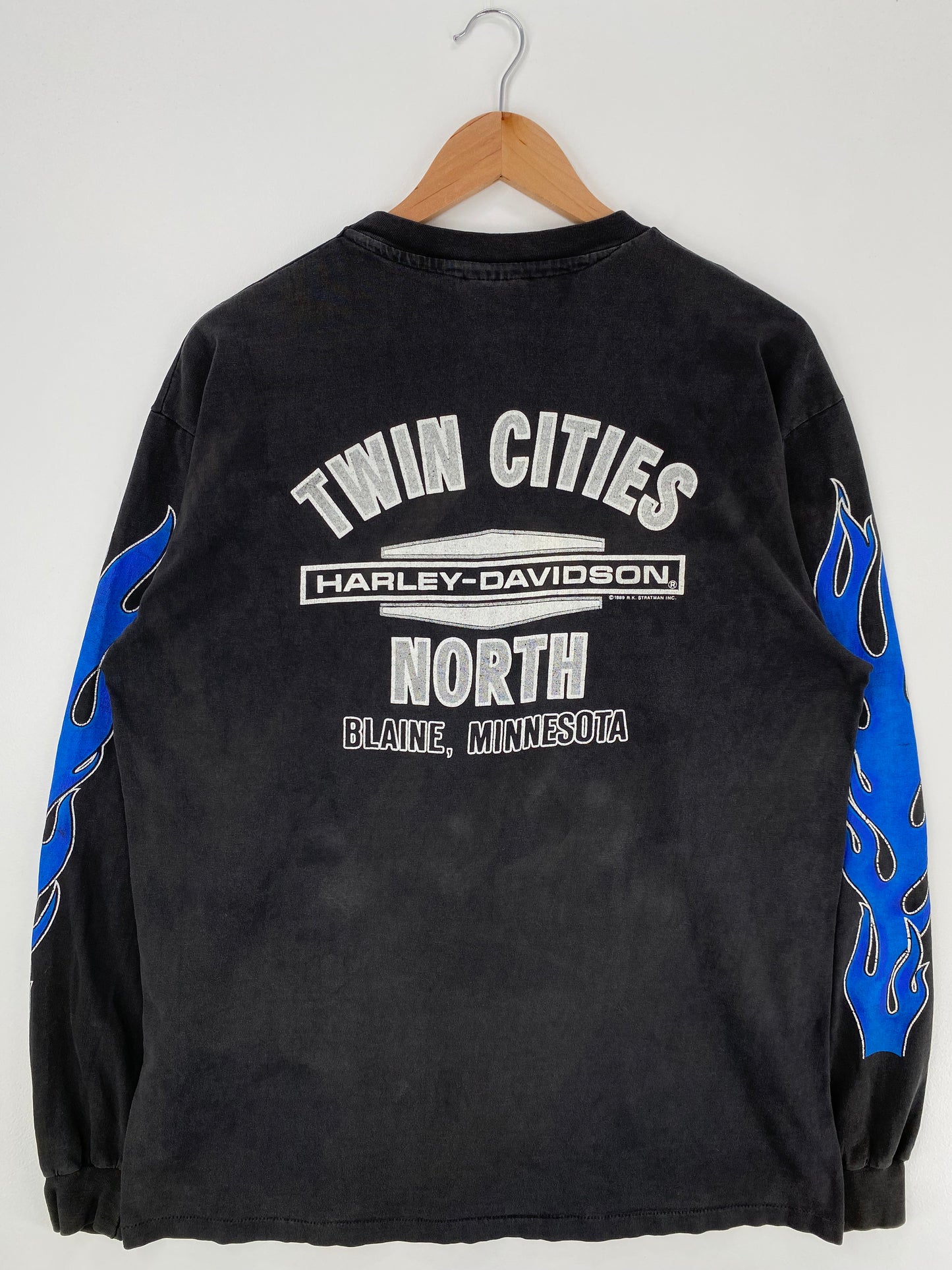 1989 HARLEY DAVIDSON Made in USA Size XL Vintage Long Sleeve T-Shirt / A677