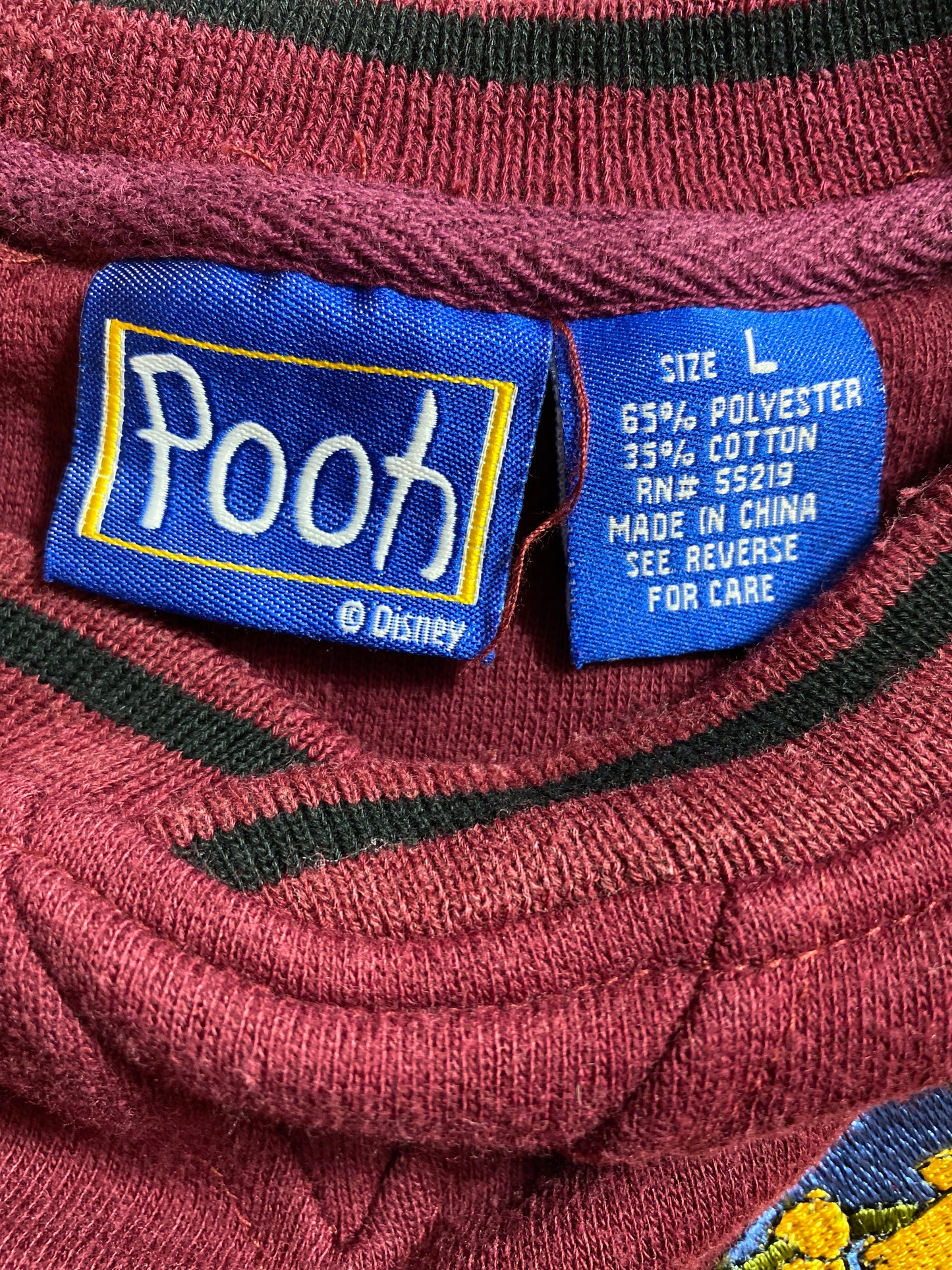 00’ DISNEY POOH AND FRIENDS Size L Vintage Sweat-shirt / 9911