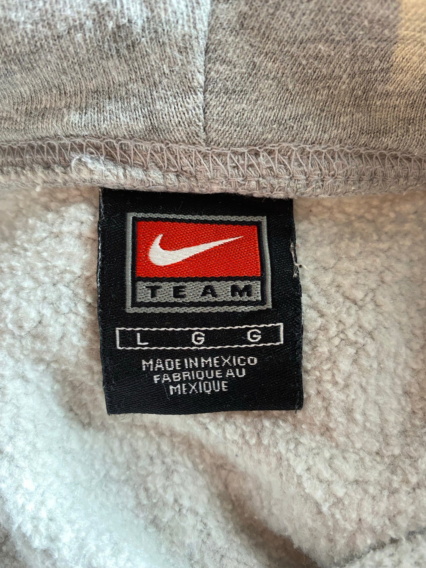 00' NIKE WEST VIRGINIA Size L Vintage Hoodie Sweat-Shirt / K4652