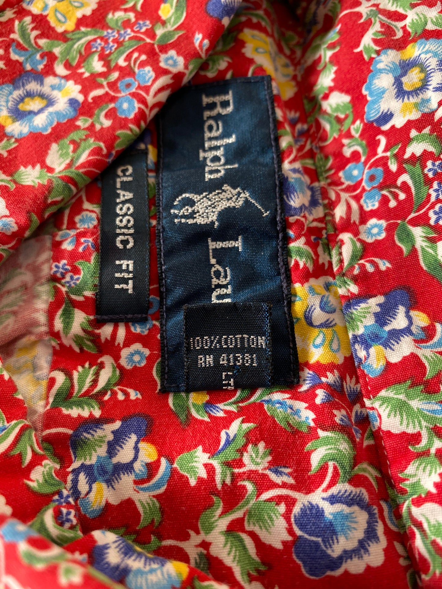 90’s POLO RALPH LAUREN FLOWER PRINT Size XL Vintage Button Down Shirt/ A4219