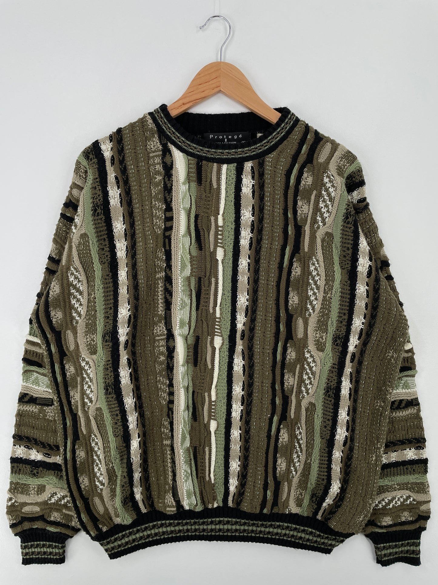 Vintage 3D COOGI- Style Made in USA Size XL Knit Sweater / A8690