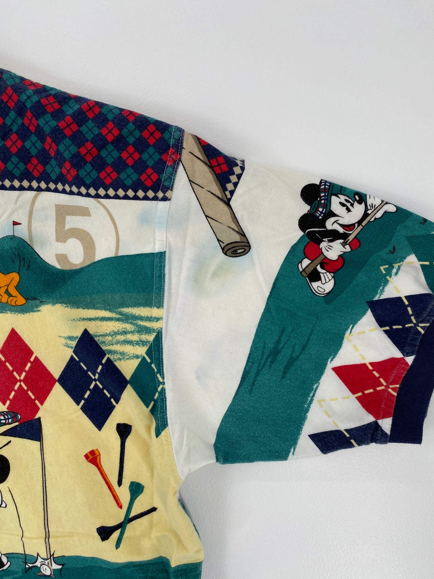 00' DISNEY MICKEY PLUTO Size L Vintage T-Shirts / A586