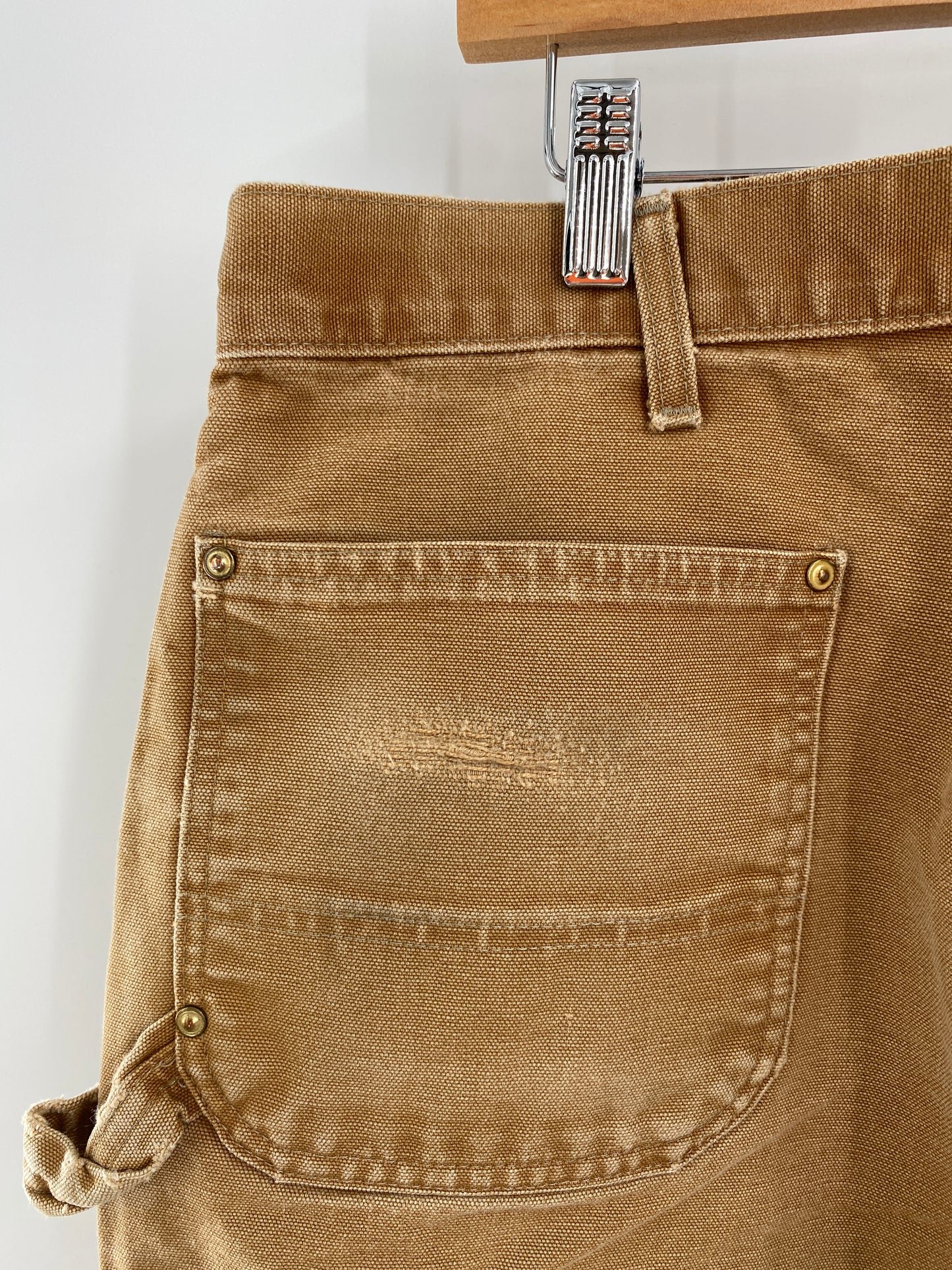 Vintage CARHARTT Made in USA Size W34xL28 Double Knee Duck Pants / A5258