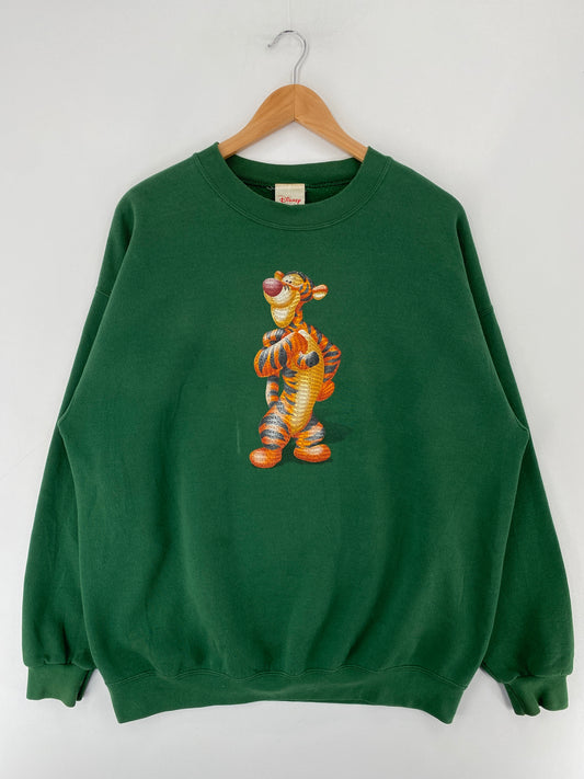 .00' DISNEY TIGGER Size Approx.L Vintage Sweat-shirt / E6197S