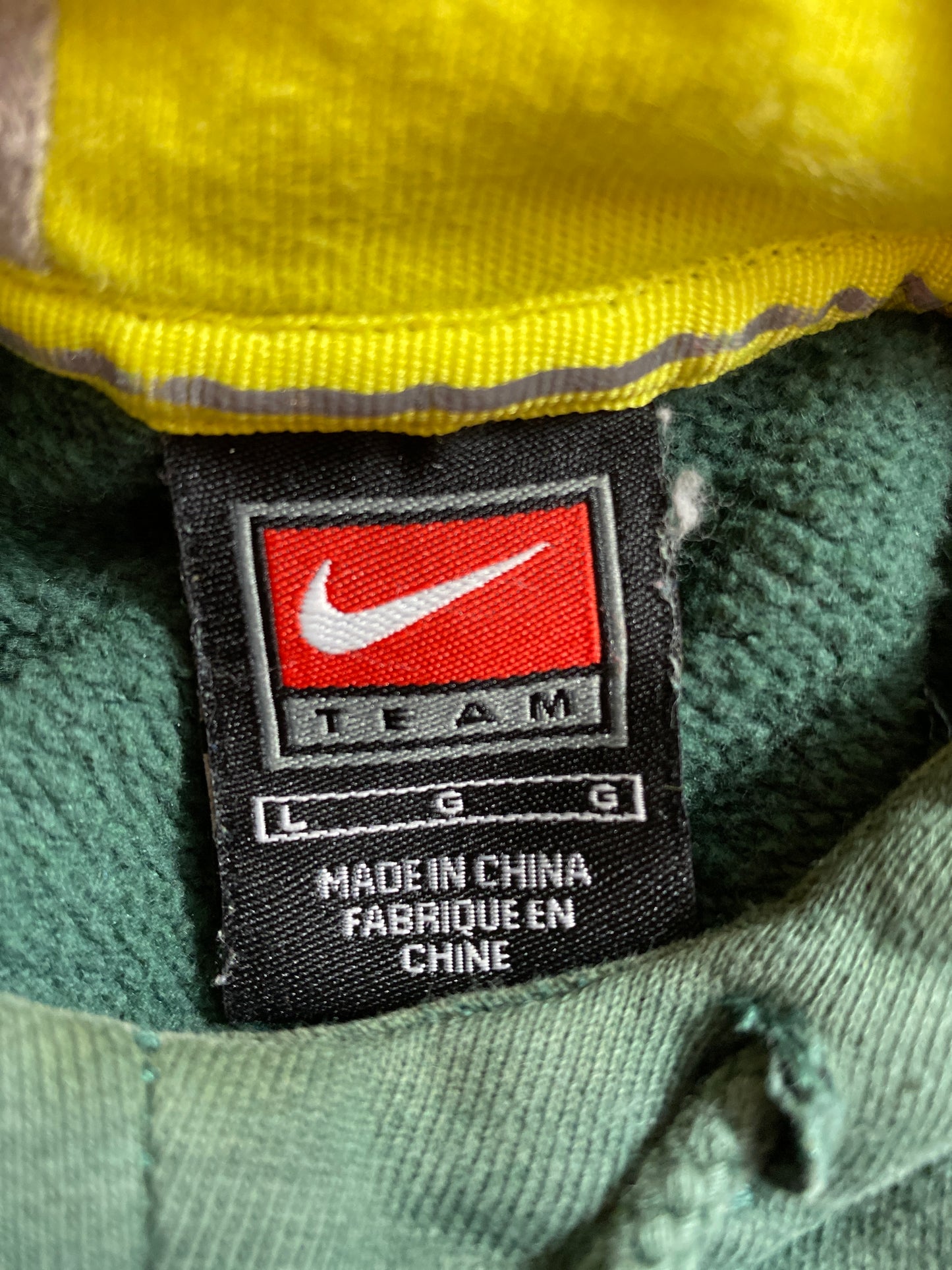 00’ NIKE OREGON Size L Vintage Hoodie Sweat-shirt / 9723