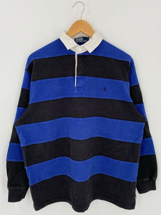 90’s POLO RALPH LAUREN Size M Vintage Rugby-shirt / A6814
