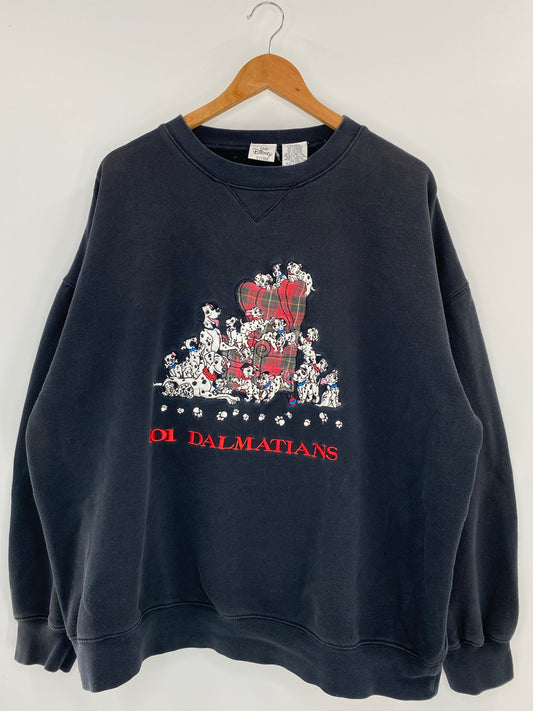 00’ DISNEY 101 DALMATIANS Size XXL Vintage Sweat-shirt / K4190