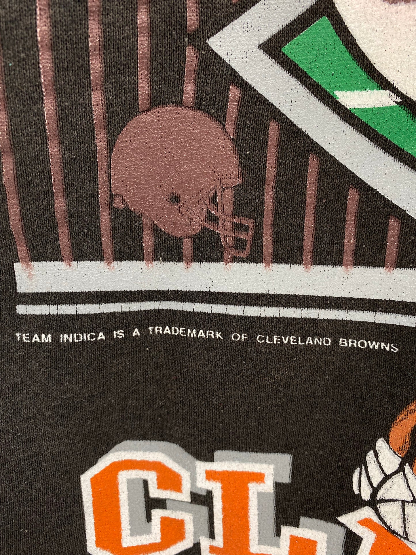 1992 CLEVELAND BROWNS (No tag) Approx. Size L/XL Vintage NFL Sweat shirt / K5636