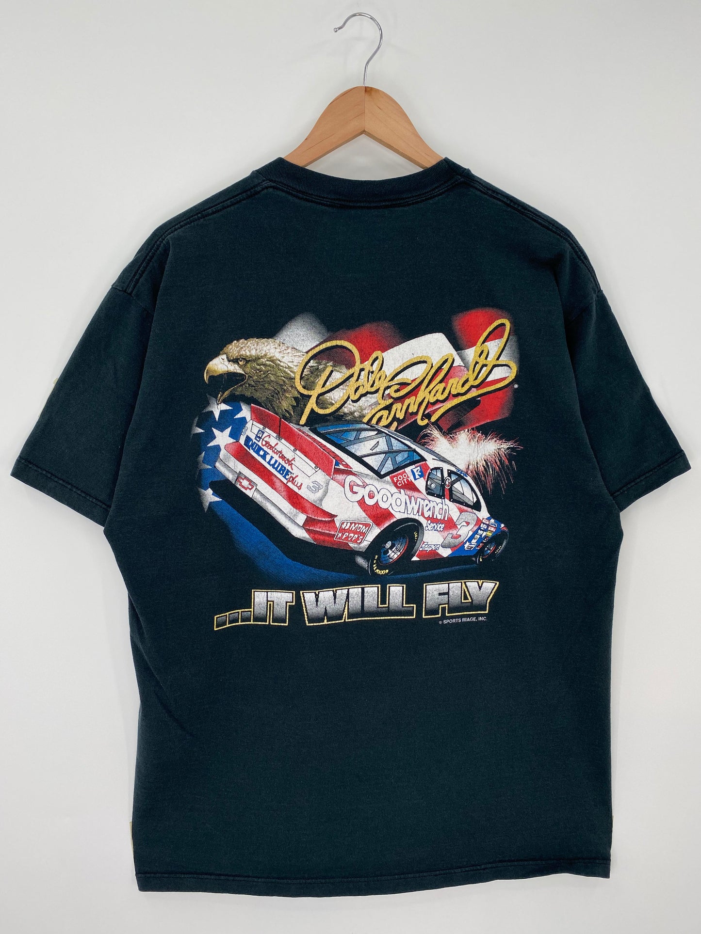 90's DALE EARNHARDT Made in USA Size XL Vintage Racing T-Shirts / A7647