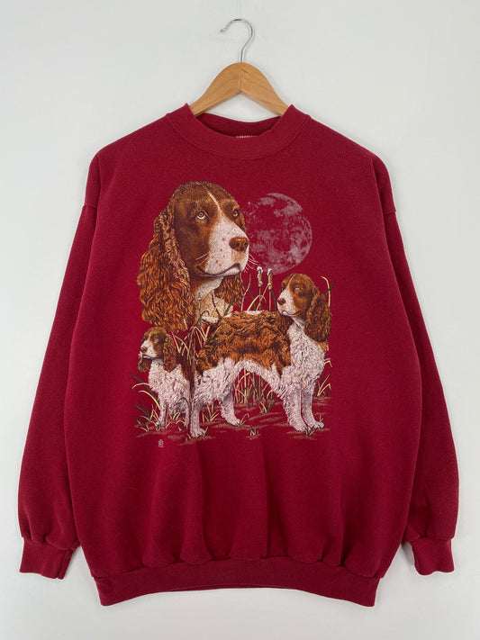 1993 BEAGLE DOG Made in USA Size XL Vintage Sweat-Shirt / A9626