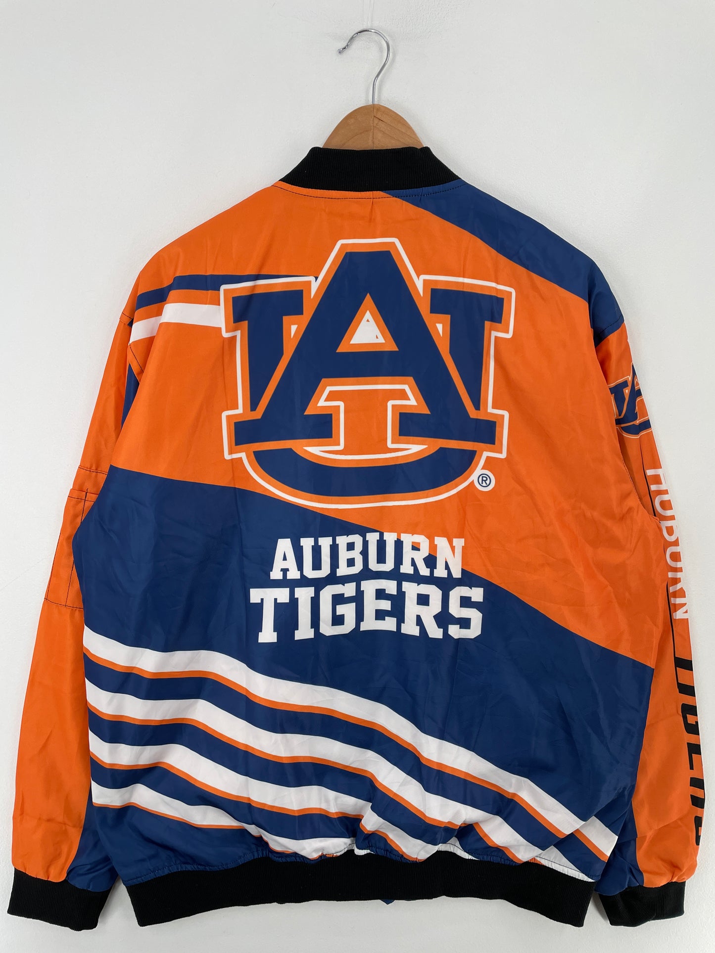 .Vintage AUBURN TIGERS Size XL College Padded Nylon Jacket / E4277N