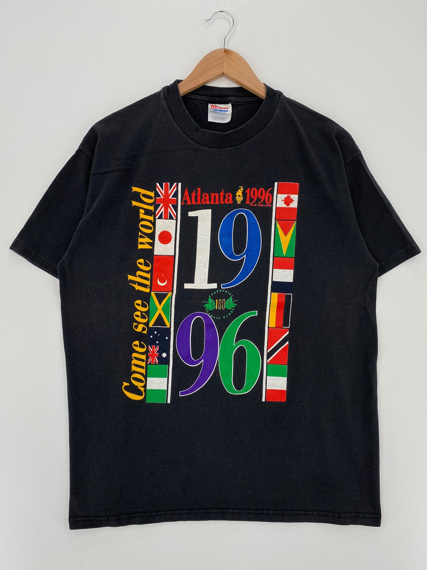 1992 ATLANTA OLYMPICS Size L Vintage T-Shirt / E1728T