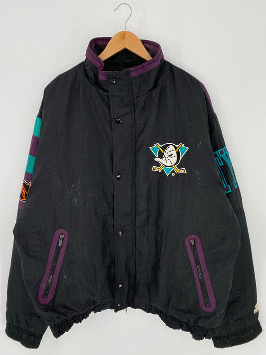 90’s STARTER x ANAHEIM DUCKS Size XL Vintage NHL Nylon Jacket / K5905