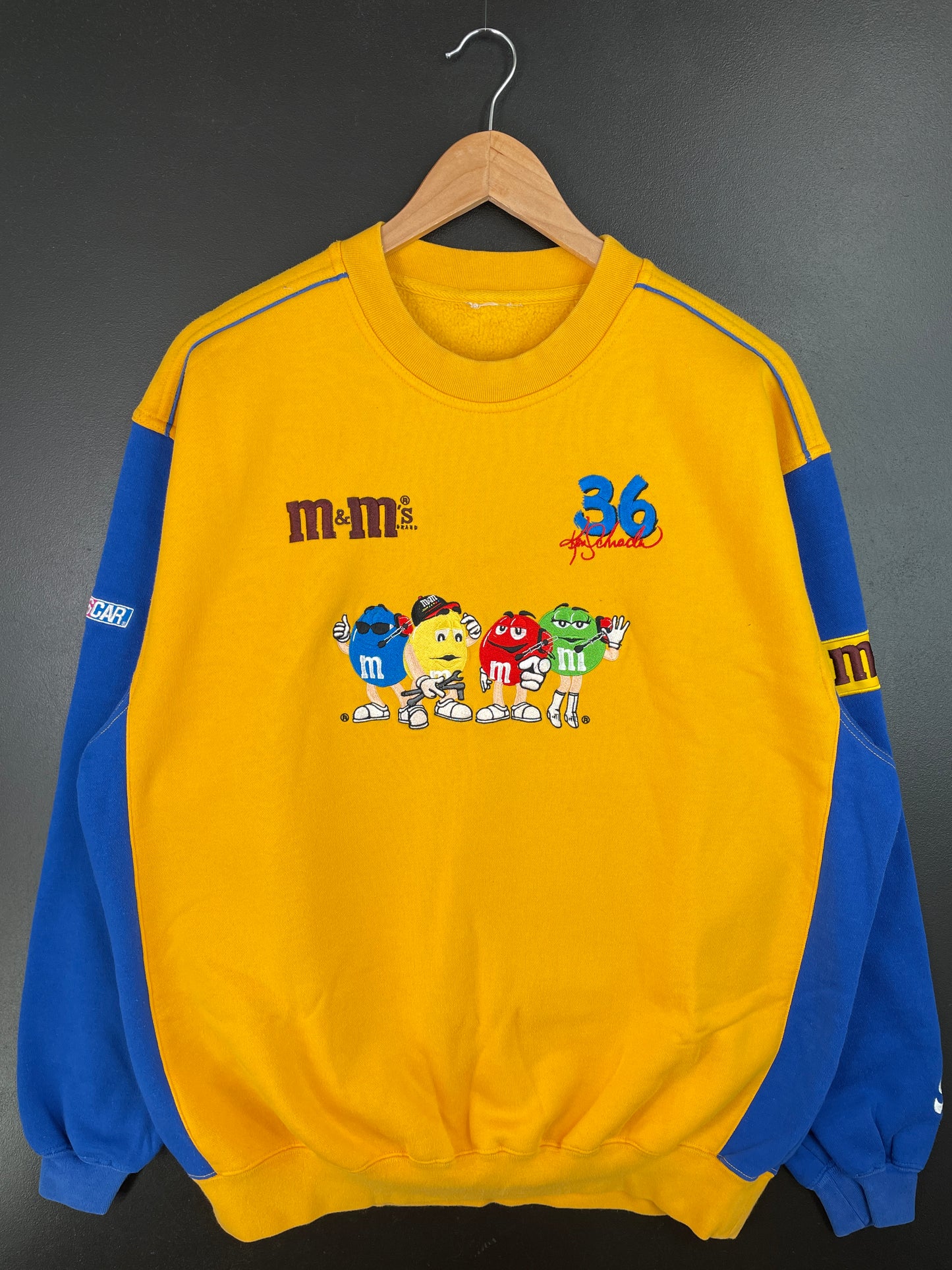 Vintage NASCAR x KEN SCHRADER x M&M’s Size Approx. XL Racing Sweat-shirt / A8608
