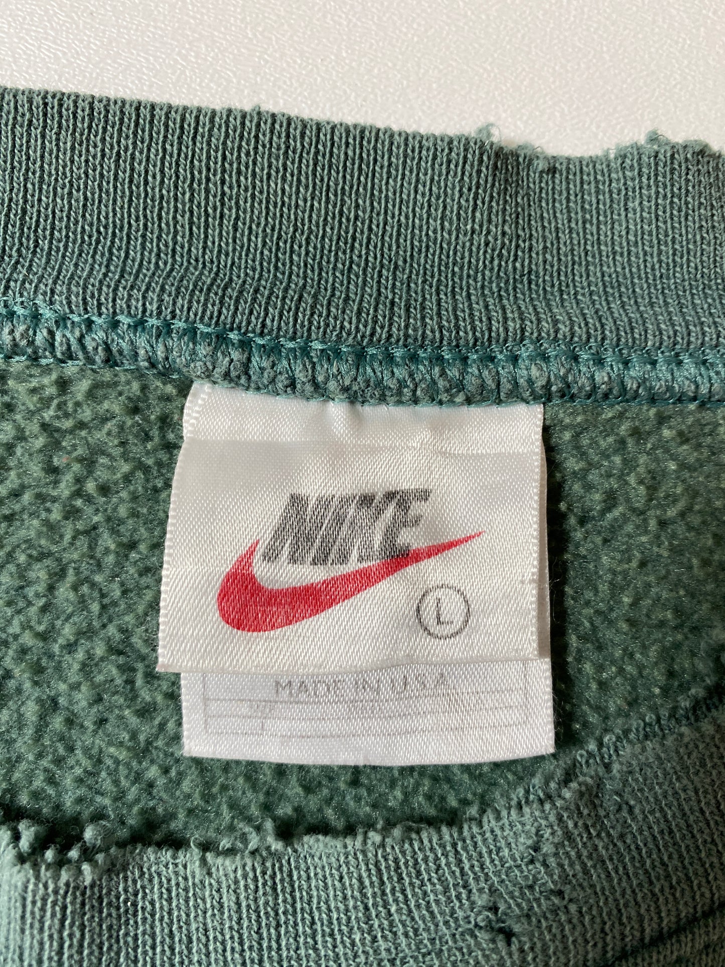 00’ NIKE MINI SWOOSH Made in USA Size L Vintage Sweat shirt / 9527