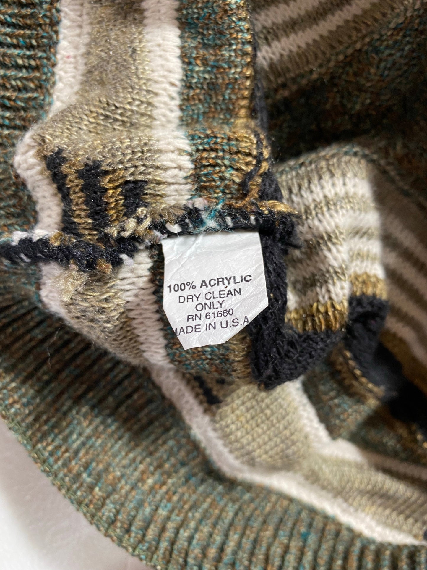 Vintage 3D COOGI- Style Made in USA Size XXL Knit Sweater / A9883