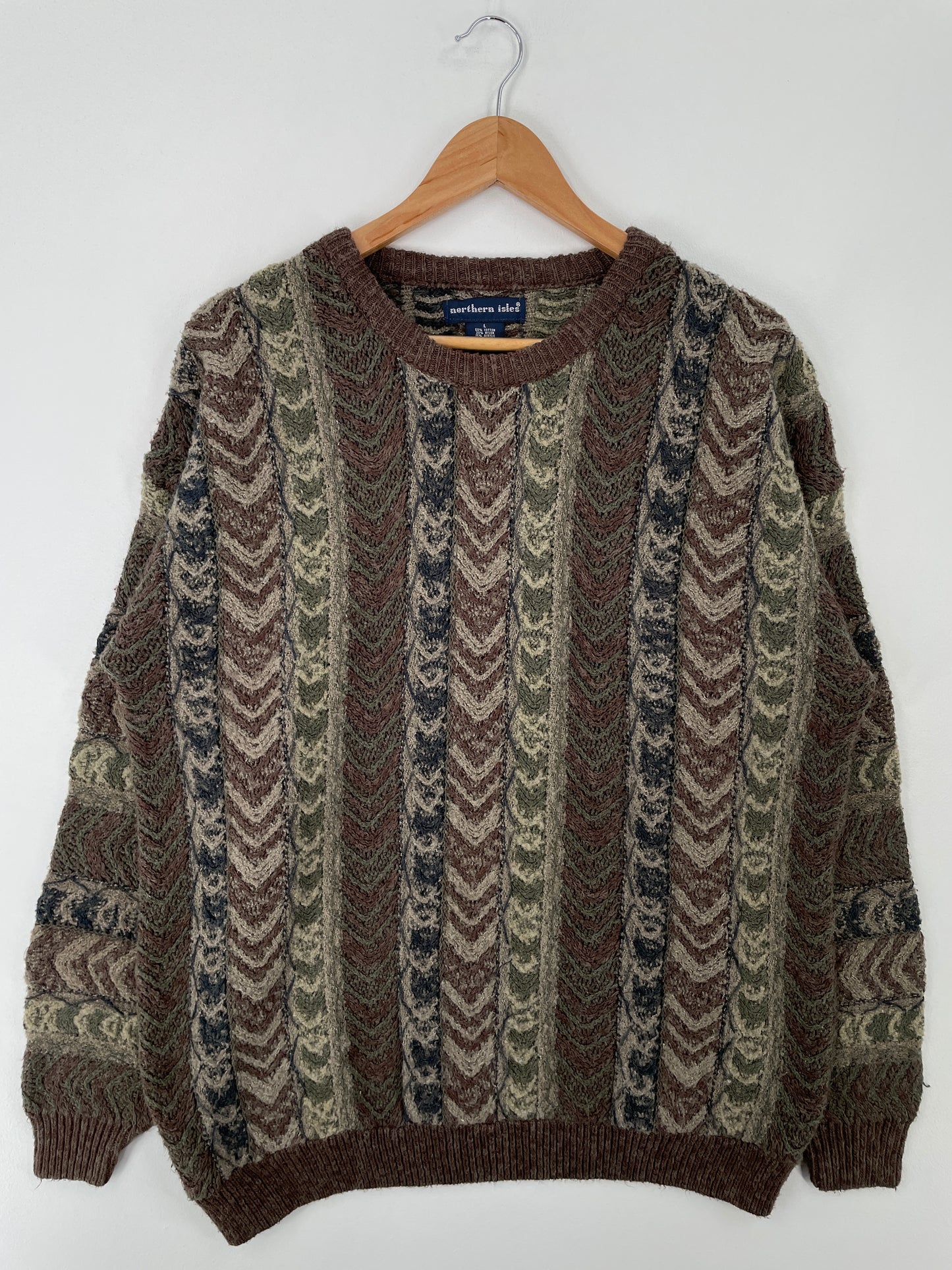 Vintage 3D COOGI- Style Size L Cotton Knit Sweater / A9546