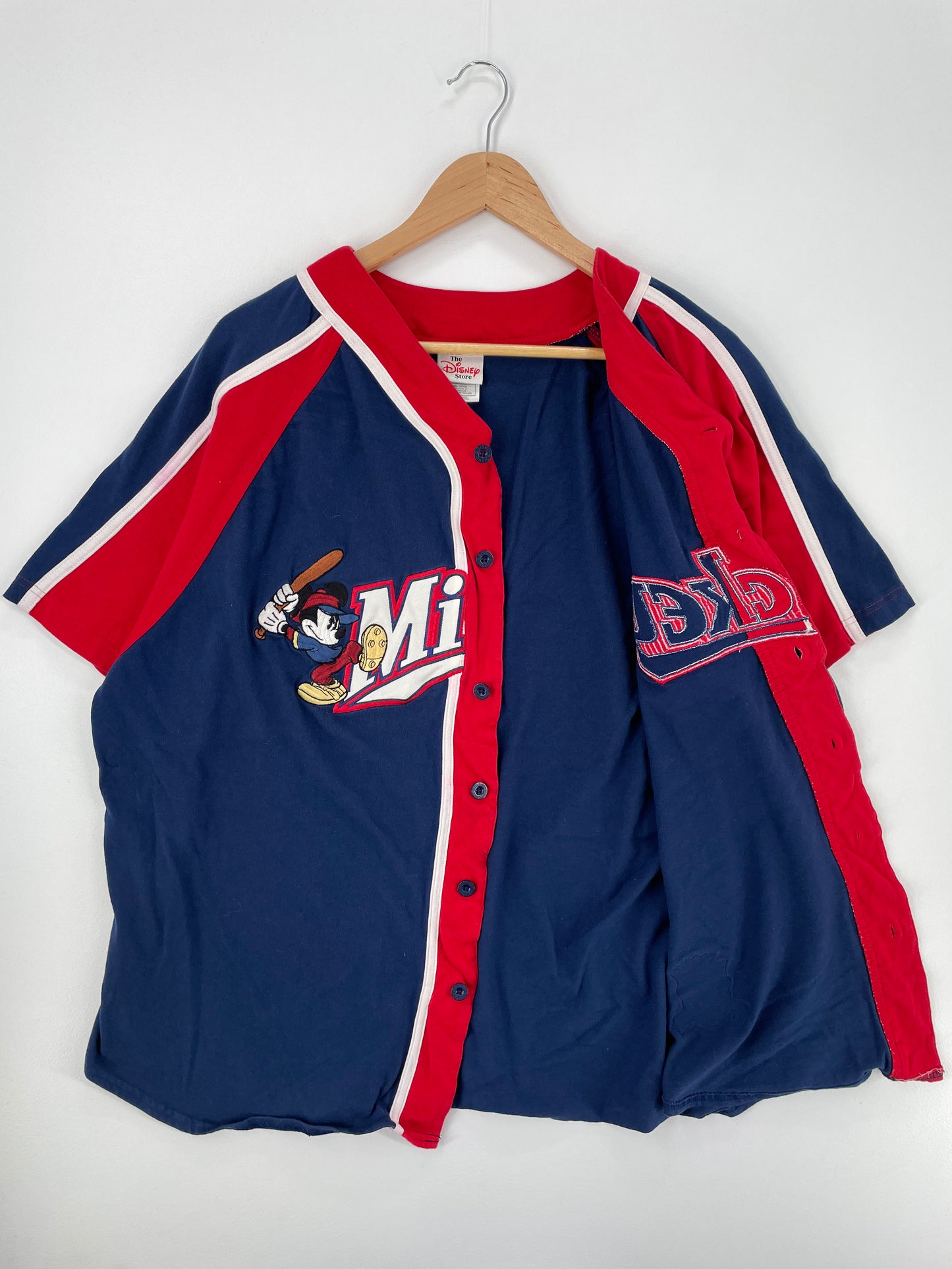 00' DISNEY MICKEY Size XL Vintage Button down T-shirt / A976