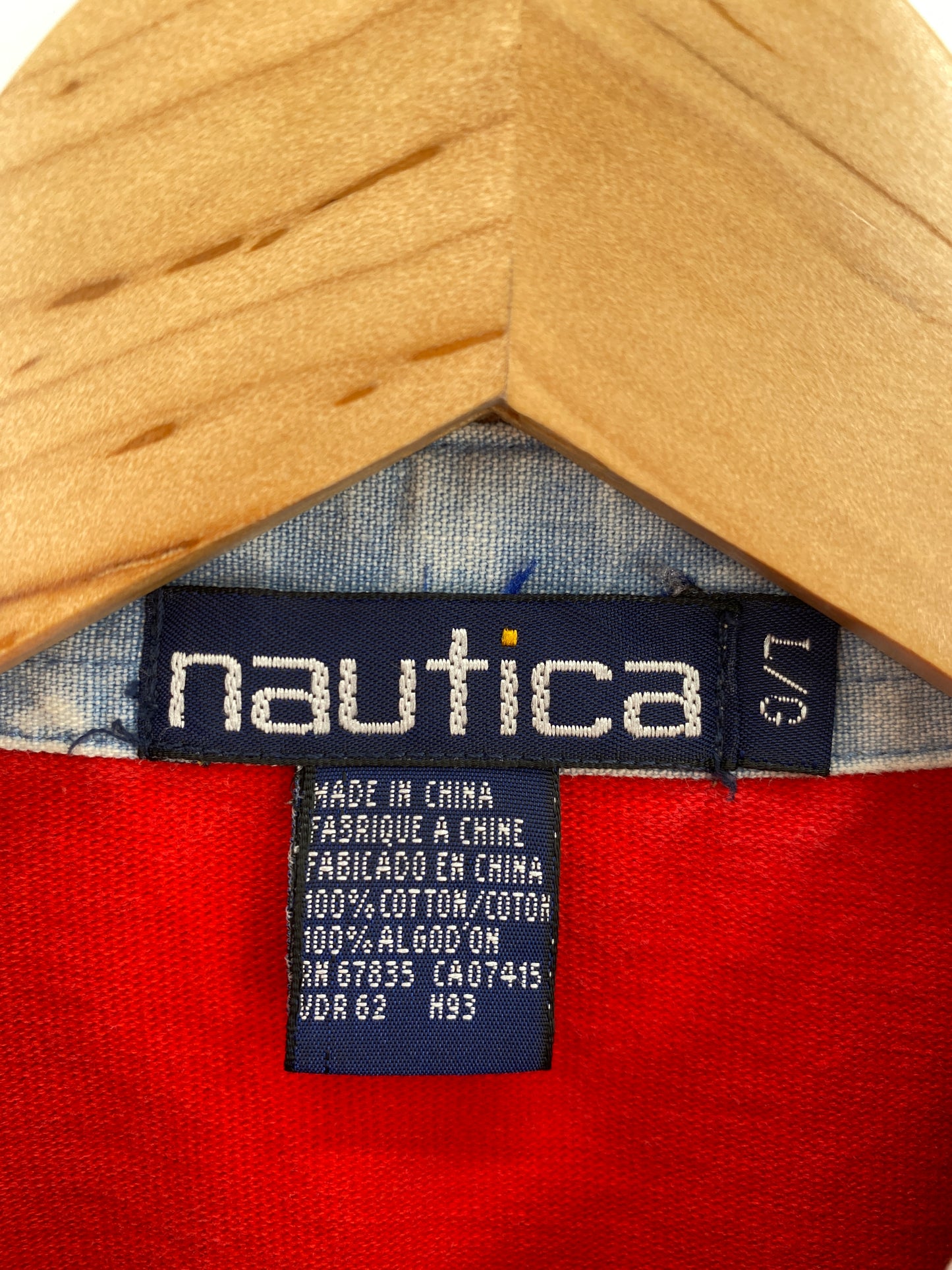 90’s NAUTICA Size L Vintage Long Sleeve Polo Shirt / A4199