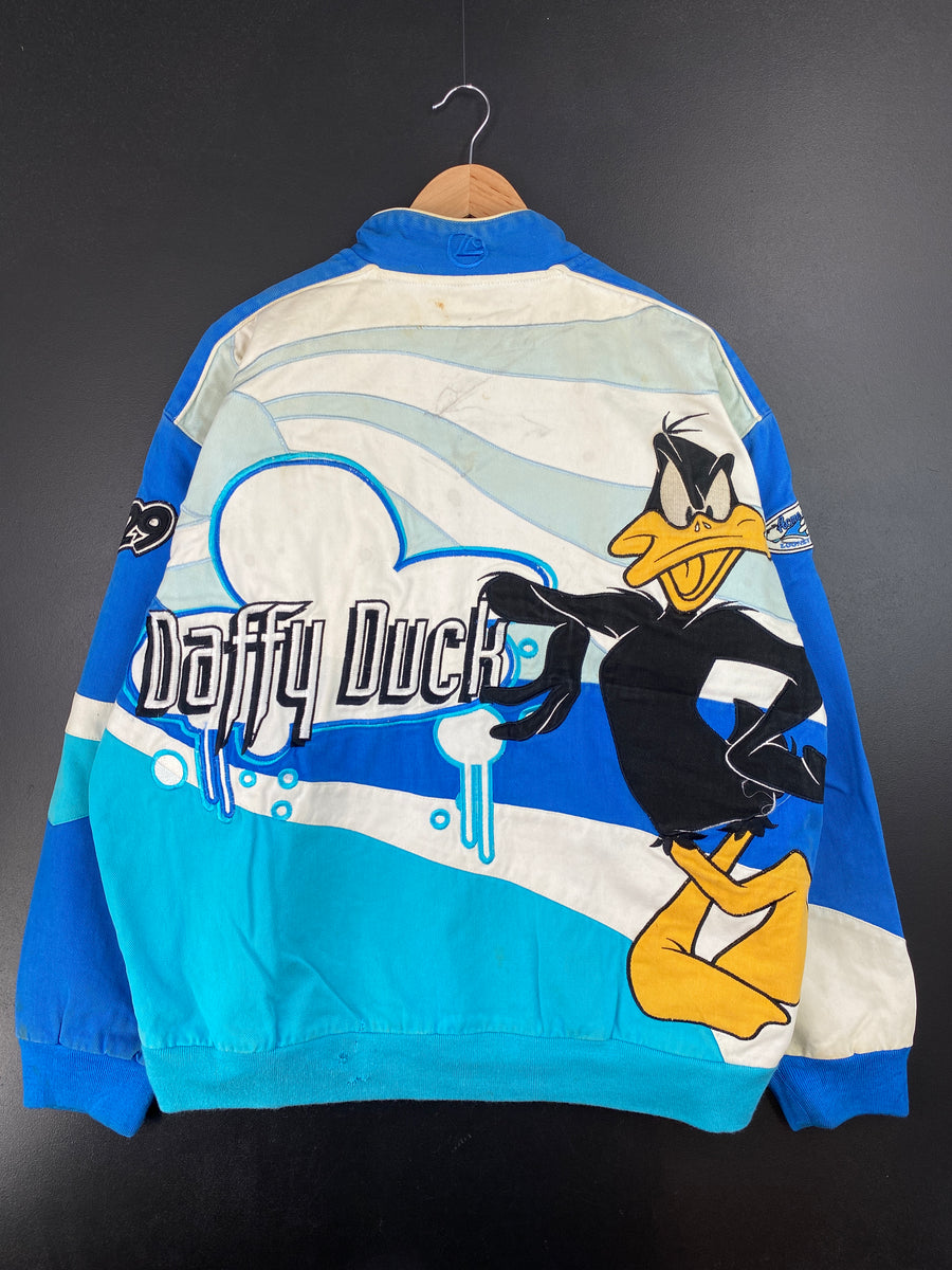 .Vintage LOONEY TUNES DAFFY DUCK Size XL Racing Jacket / A9043
