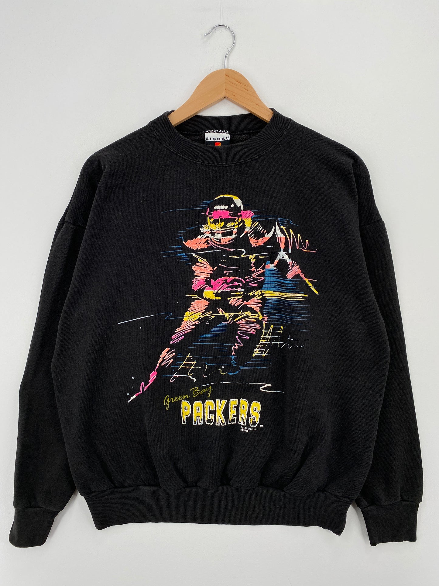 1991 GREEN BAY PACKERS Made in USA Size XL Vintage NFL Sweat - Shirt / A7040