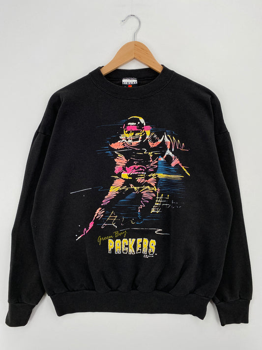 1991 GREEN BAY PACKERS Made in USA Size XL Vintage NFL Sweat - Shirt / A7040