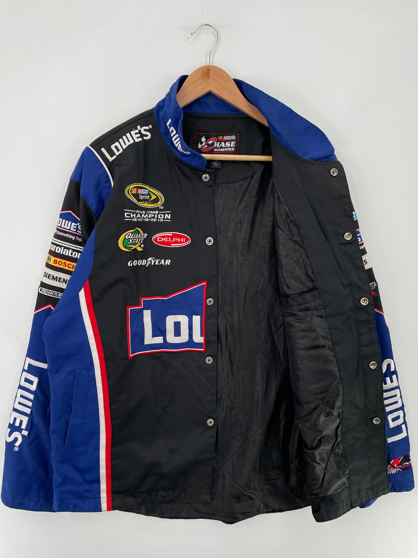 .Vintage NASCAR x LOWE'S Size L Racing Jacket / E3953J