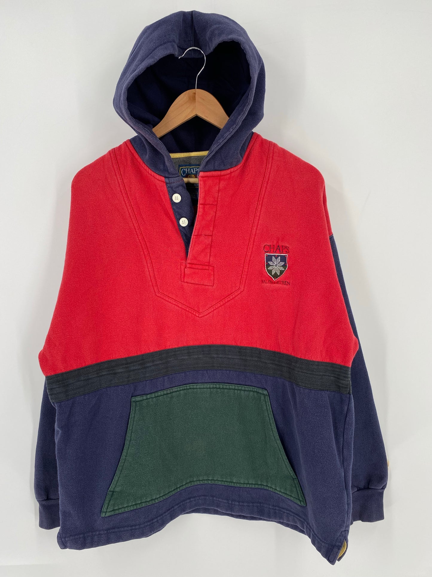 90's CHAPS RALPH LAUREN Size L Vintage Button down Sweat-shirt / K6438