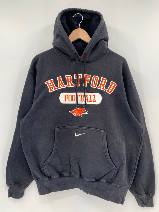 00' HARTFORD FOOTBALL Size M Vintage Hoodie Sweat-Shirts / K6905