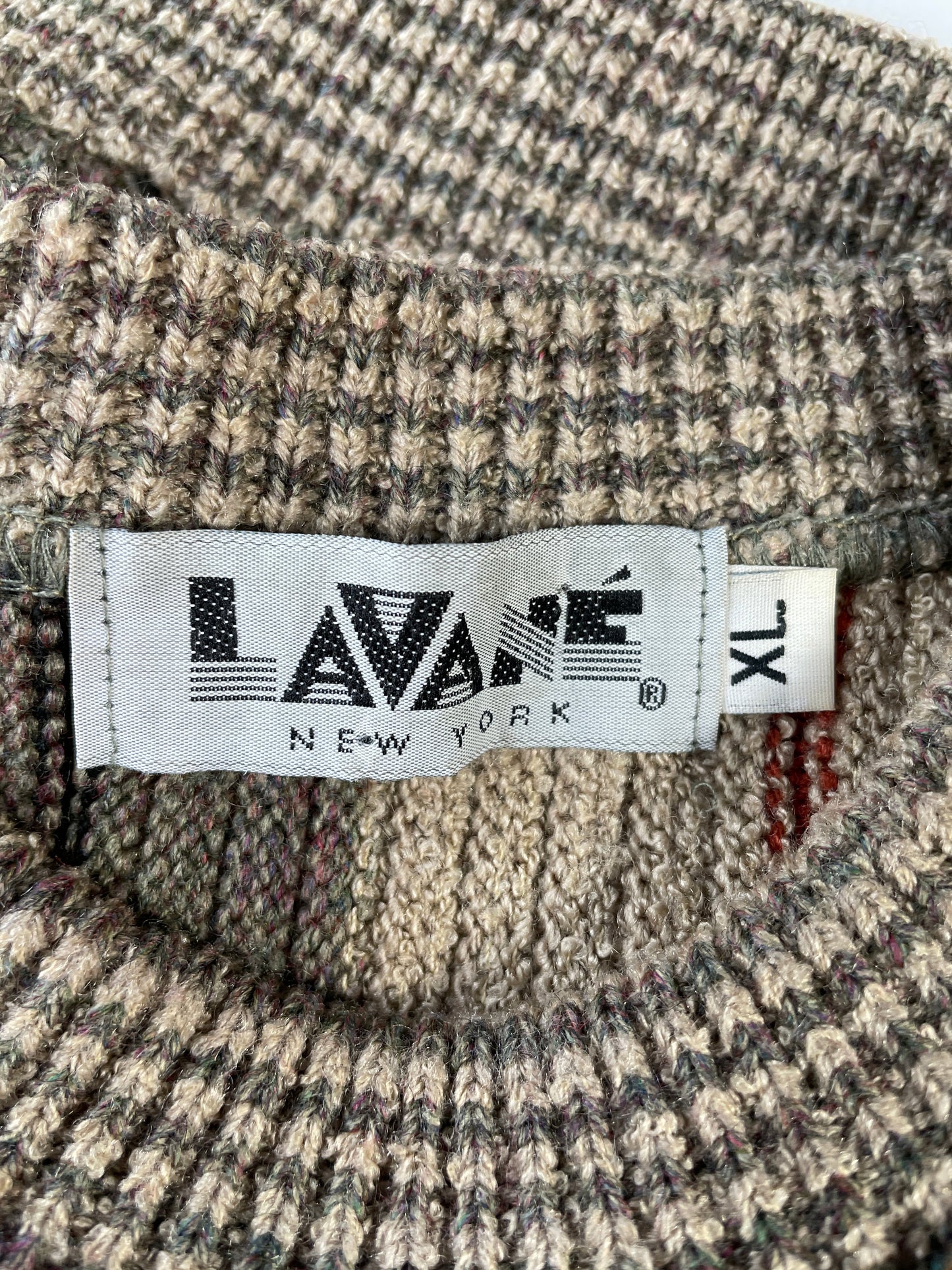 Vintage LAVANE Made in USA Size XL Acrylic Knit Sweater / E6277K