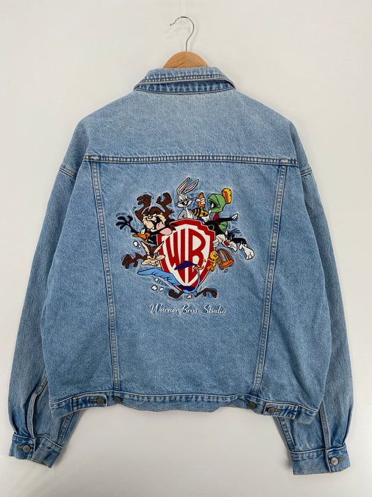 90’s WARNER BROS Size XL Vintage Denim Jacket / A5884